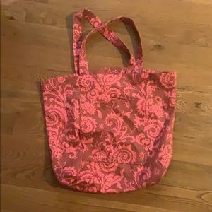 Pink and brown bag